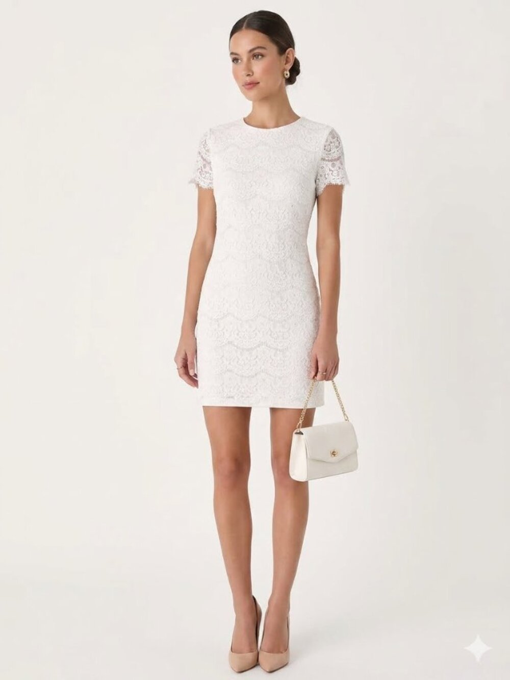 Lulus Take Me to Brunch lace dress, size S